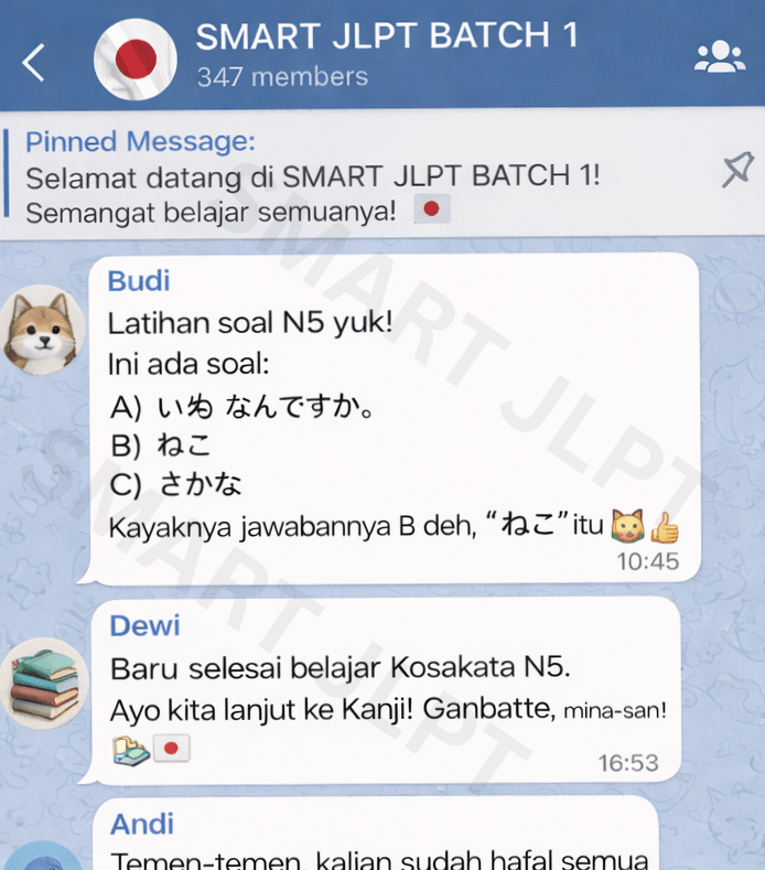 Grup Belajar Telegram SMART JLPT